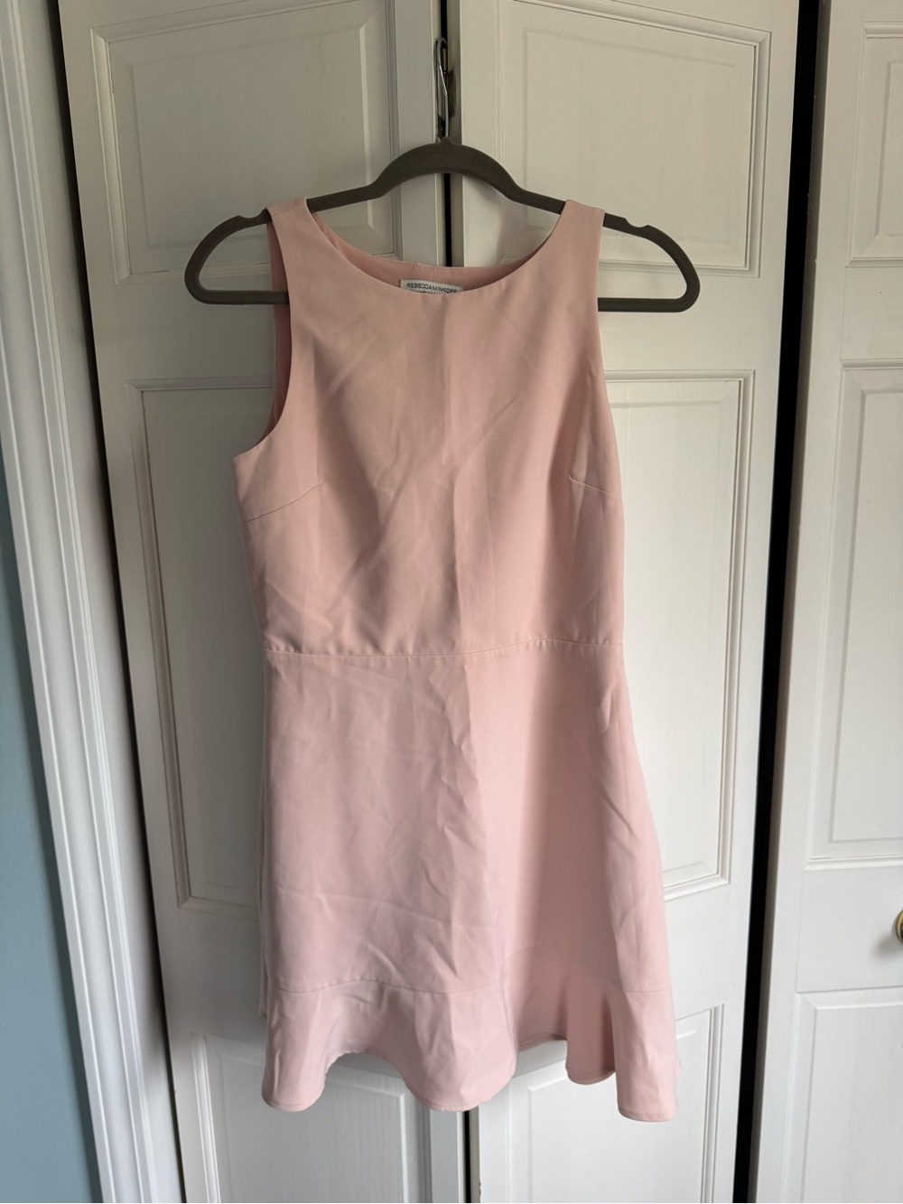 Rebecca Minkoff Pale Pink Sleeveless Fit-and-Flare Mini Dress